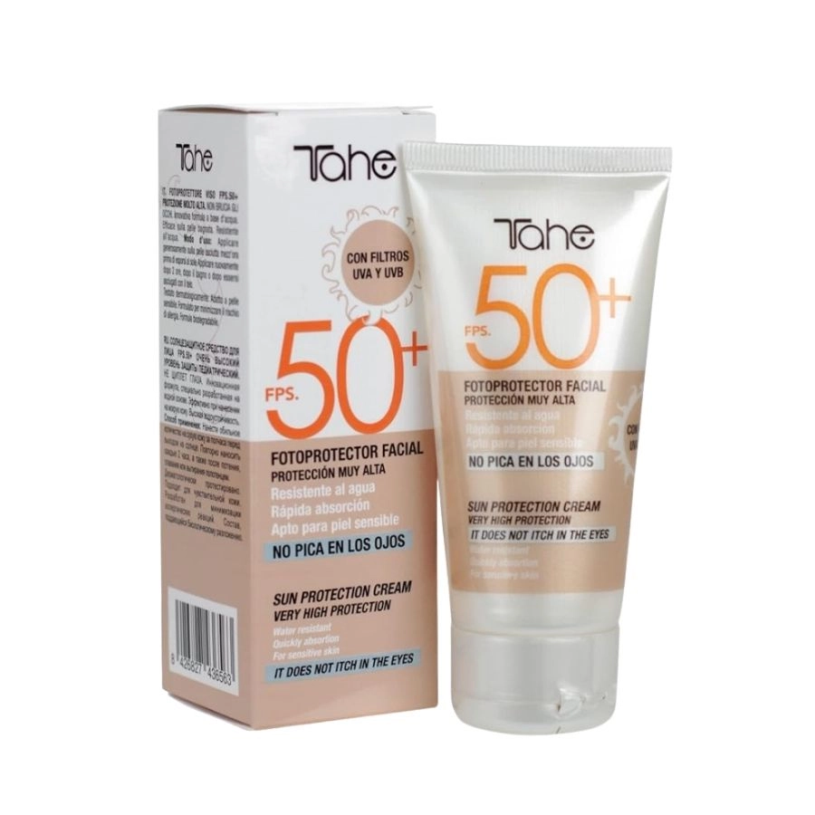 Crema Solar Facial Tahe Sun Protect SPF 50+: Piel Atópica y Resistente al Agua (50 ml)