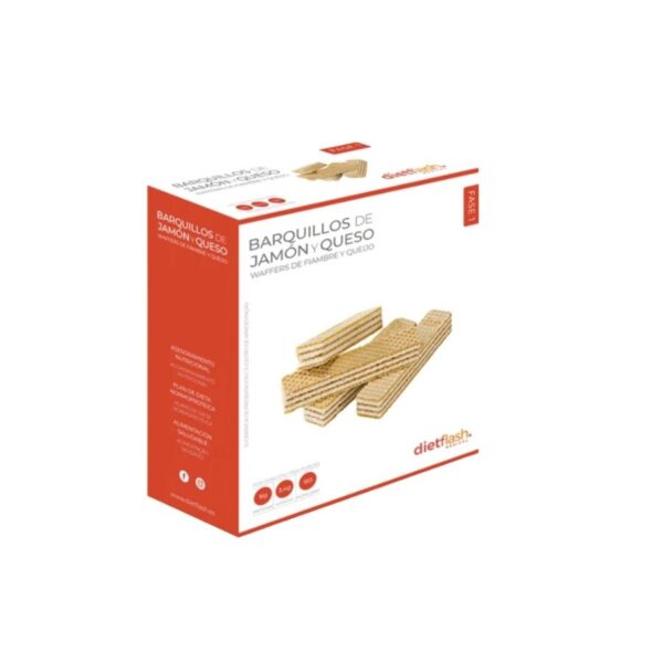 Barquillos de Jamón y Queso DietFlash – Snack Proteico (5 raciones)