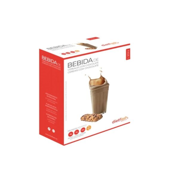 Bebida de Cereales con Chocolate DietFlash – Alta en Proteínas
